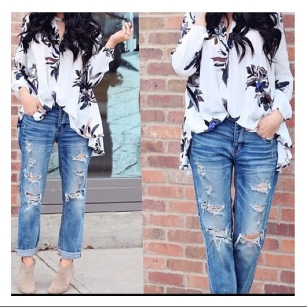 Free People Electric Orchid Print Swing Tunic - Picture 2 of 8